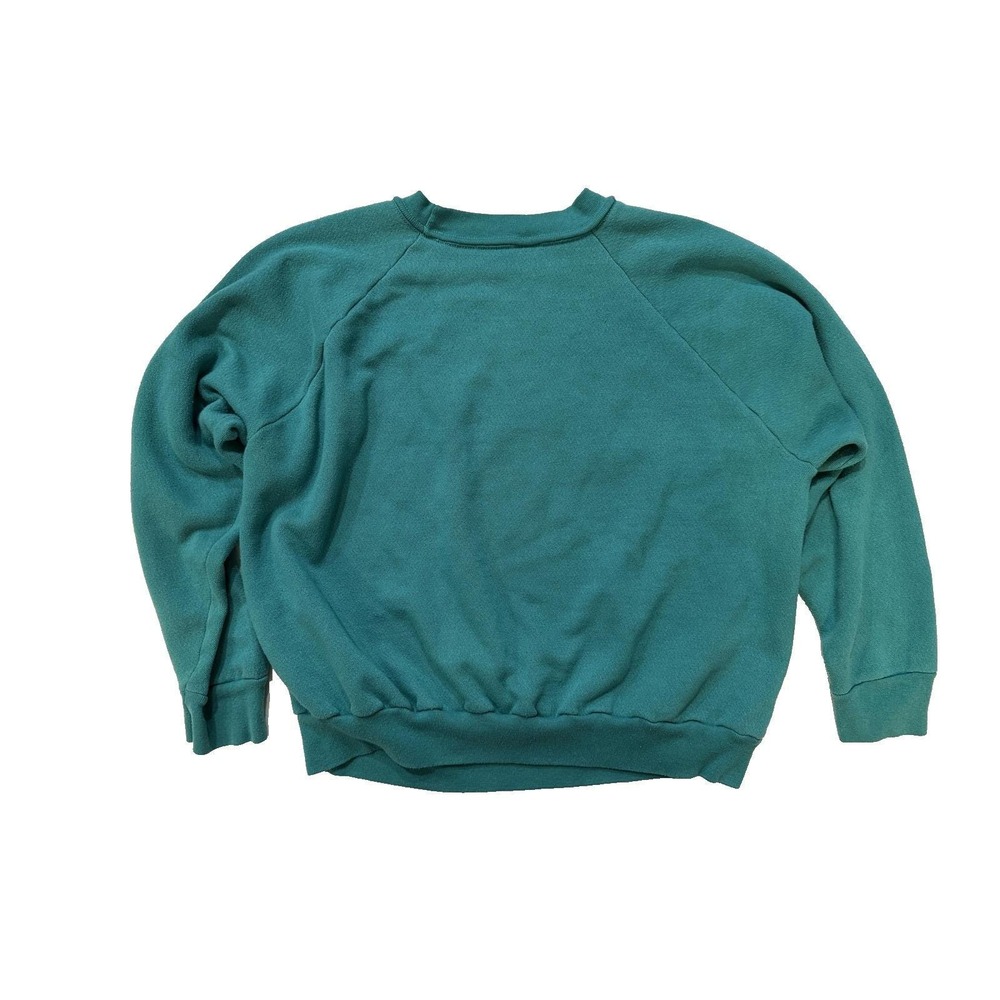 Vintage 90s University Of Pittsburgh Sweatshirt Mens MED Teal‎ NCAA Streetwear - Picture 6 of 6